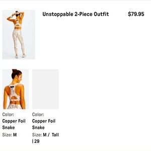 FABLETICS “Unstoppable” 2-Pc Outfit | Top Sz Med, Bottom Sz Med Long